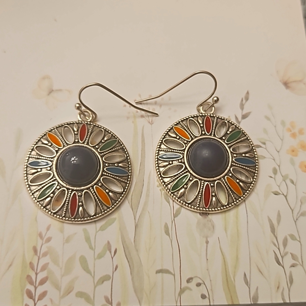 Round Dangle Earrings